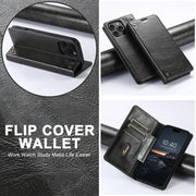 For iPhone 16e Suteni Baroque Calf Texture Buckle Wallet Leather Phone Case(Black)