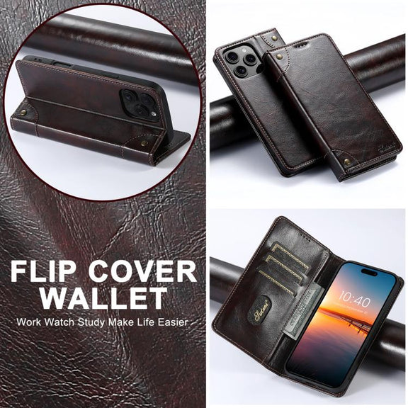 For iPhone 16e Suteni Baroque Calf Texture Buckle Wallet Leather Phone Case(Brown)