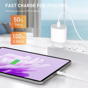 PD35W USB-C / Type-C Port Charger with 1m Type-C to Type-C Data Cable, UK Plug
