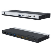 WAVLINK WL-UMD01 USB3.0 Splitter Docking Station Gigabit Ethernet / DP / HD Cable Converter(EU Plug)