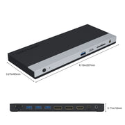 WAVLINK WL-UMD01 USB3.0 Splitter Docking Station Gigabit Ethernet / DP / HD Cable Converter(EU Plug)