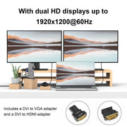 WAVLINK WL-UG39DK7 USB3.0 Hub Adapter Multi-Screen Graphics Card Universal Docking Station, Plug:EU Plug