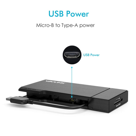 WAVLINK WL-UG39DH2 USB3.0 to HD / VGA / Gigabit Ethernet Splitter Adapter