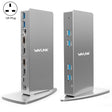 WAVLINK WL-UG69DK7 Laptops Type-C Universal Desktop Docking Station Aluminum Alloy HUB Adapter(UK Plug) - free shipping - PMC TechLife - Order now!