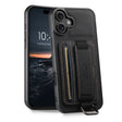 For iPhone 16 Plus Suteni H13 Litchi Leather Wrist Strap Wallet Back Phone Case(Black) - iPhone 16 Plus Cases by Suteni | Online Shopping South Africa | PMC TechLife | Buy Now Pay Later Mobicred