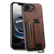 For iPhone 16e Suteni H13 Litchi Leather Wrist Strap Wallet Back Phone Case(Brown) - iPhone 16e Cases by Suteni | Online Shopping South Africa | PMC TechLife | Buy Now Pay Later Mobicred