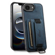 For iPhone 16e Suteni H13 Litchi Leather Wrist Strap Wallet Back Phone Case(Blue) - iPhone 16e Cases by Suteni | Online Shopping South Africa | PMC TechLife | Buy Now Pay Later Mobicred