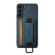 For Samsung Galaxy S24+ 5G Suteni H13 Litchi Leather Wrist Strap Wallet Back Phone Case(Blue) - free shipping - PMC Jewellery - Order now!