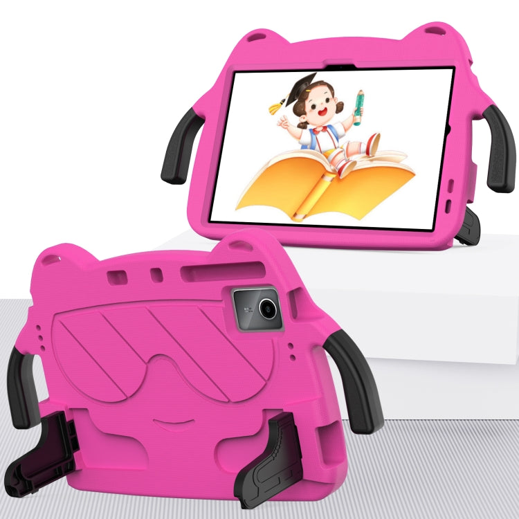 For Lenovo Tab P11 J606F/ P11 Plus J607F Ice Baby EVA Shockproof Hard PC Tablet Case(Rose Red+Black)
