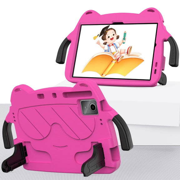 For Lenovo Tab P11 J606F/ P11 Plus J607F Ice Baby EVA Shockproof Hard PC Tablet Case(Rose Red+Black)