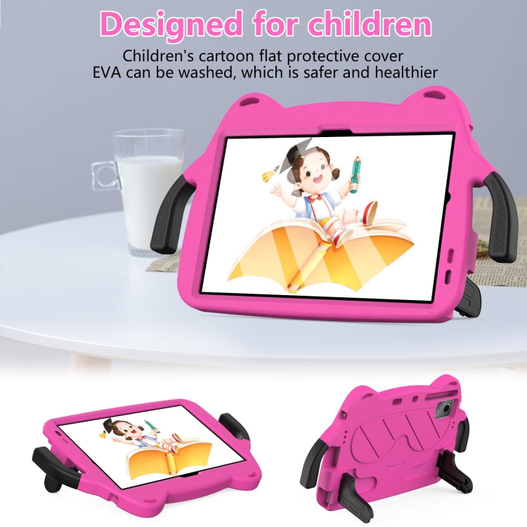 For TCL NxtPader 11 2023 Ice Baby EVA Shockproof Hard PC Tablet Case(Rose Red+Black)