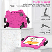 For TCL NxtPader 11 2023 Ice Baby EVA Shockproof Hard PC Tablet Case(Rose Red+Black)