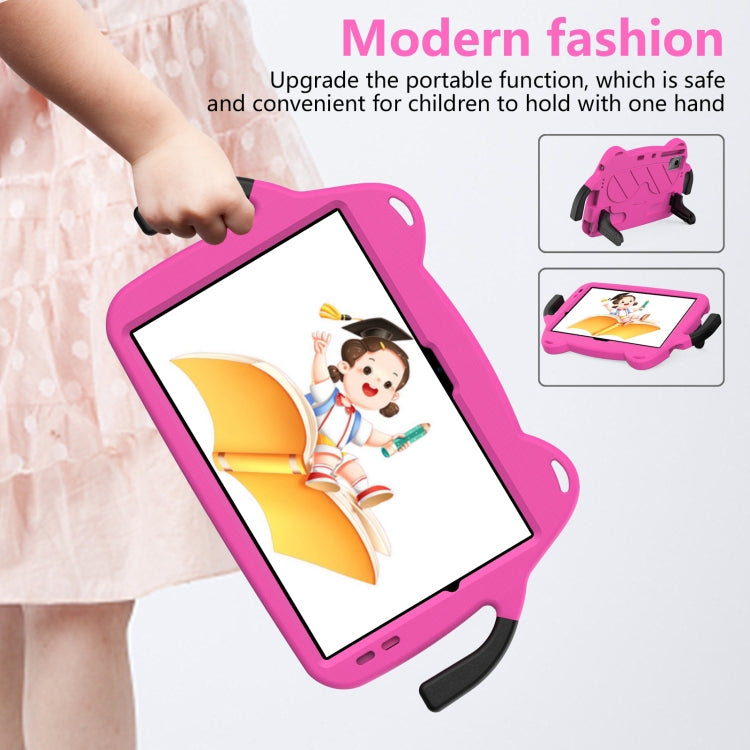 For TCL NxtPader 11 2023 Ice Baby EVA Shockproof Hard PC Tablet Case(Rose Red+Black)
