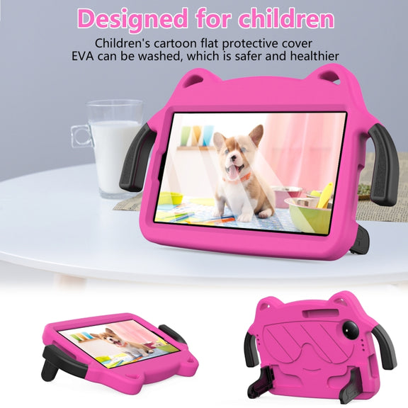 For TCL Tab 8 Gen2 2024 Ice Baby EVA Shockproof Hard PC Tablet Case(Rose Red+Black)