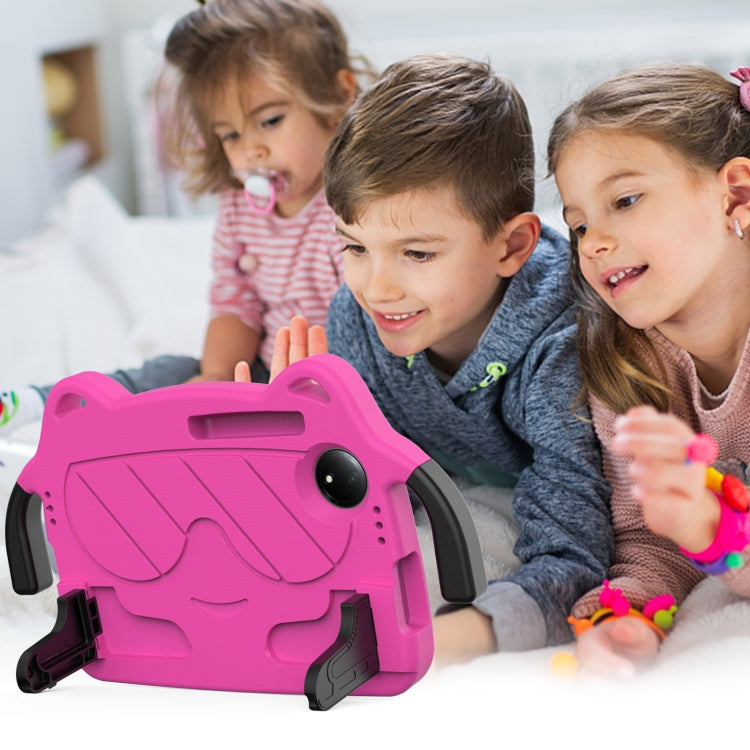 For TCL Tab 8 Gen2 2024 Ice Baby EVA Shockproof Hard PC Tablet Case(Rose Red+Black)