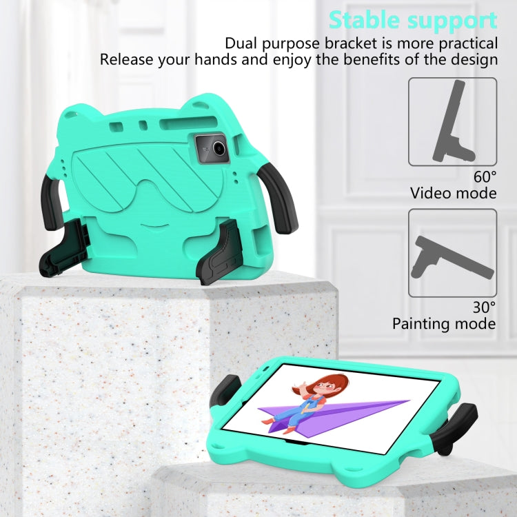 For DOOGEE T30 Pro 11 2023 Ice Baby EVA Shockproof Hard PC Tablet Case(Mint Green+Black)