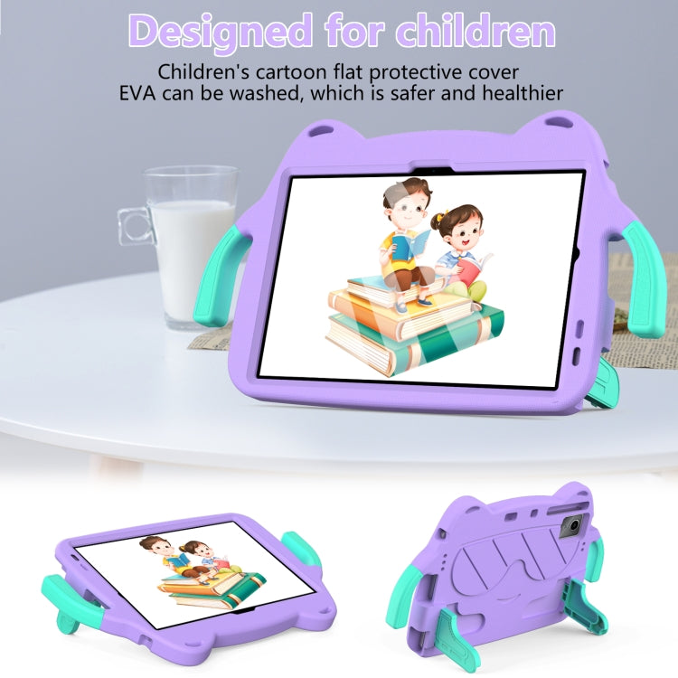 For DOOGEE T30 Pro 11 2023 Ice Baby EVA Shockproof Hard PC Tablet Case(Light Purple+Mint Green)