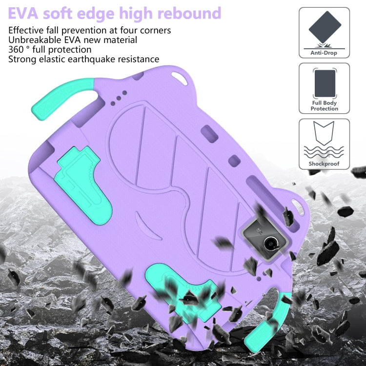 For DOOGEE T30 Pro 11 2023 Ice Baby EVA Shockproof Hard PC Tablet Case(Light Purple+Mint Green)