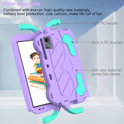 For DOOGEE T30 Pro 11 2023 Ice Baby EVA Shockproof Hard PC Tablet Case(Light Purple+Mint Green)