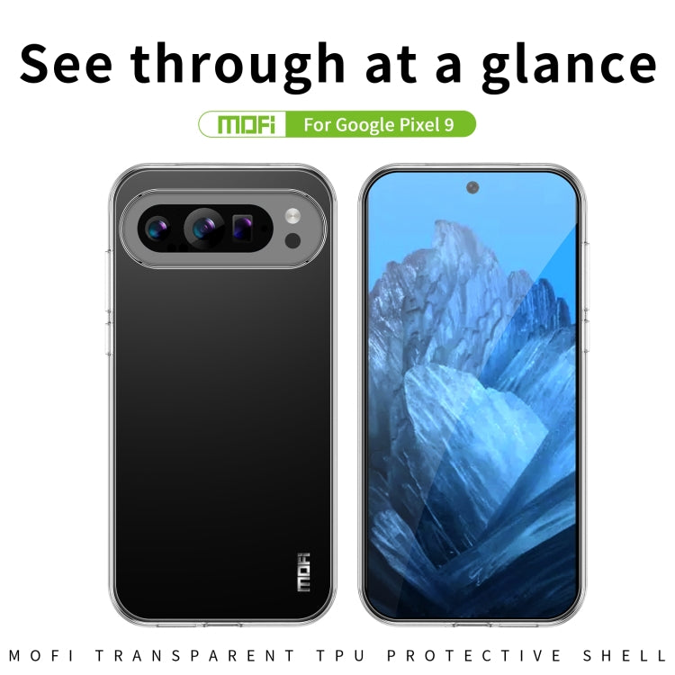 For Google Pixel 9 MOFI Ming Series Transparent Ultra-thin TPU Phone Case(Transparent)