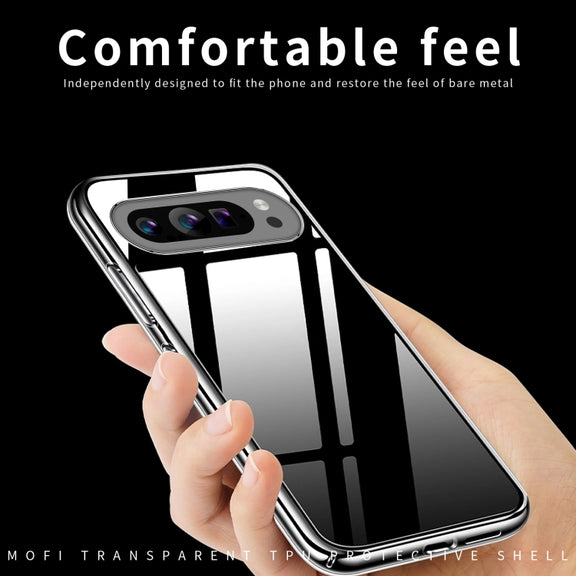 For Google Pixel 9 MOFI Ming Series Transparent Ultra-thin TPU Phone Case(Transparent)