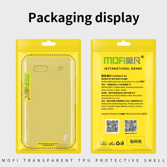For Google Pixel 9 Pro MOFI Ming Series Transparent Ultra-thin TPU Phone Case(Transparent)