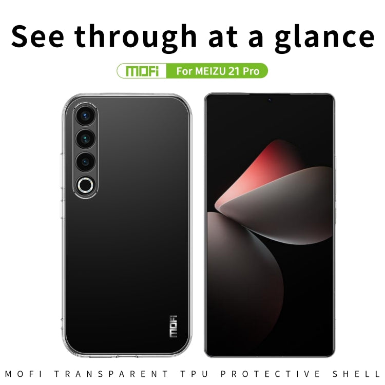 For Meizu 21 Pro MOFI Ming Series Transparent Ultra-thin TPU Phone Case(Transparent)