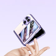 For OPPO Find N3 Flip Electroplated Case-film Integral Hinge Shockproof Phone Case(Black)