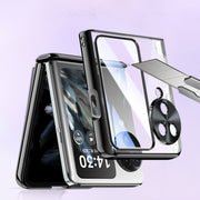 For OPPO Find N3 Flip Electroplated Case-film Integral Hinge Shockproof Phone Case(Black)