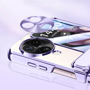 For OPPO Find N3 Flip Electroplated Case-film Integral Hinge Shockproof Phone Case(Black)