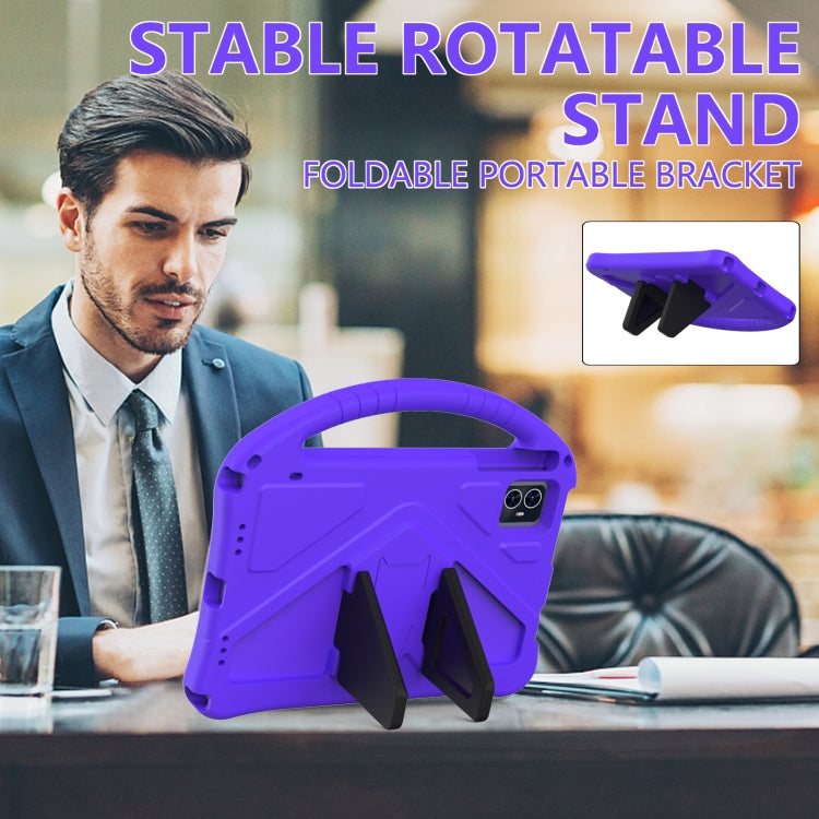 For Blackview Tab 80 10.1 2023 EVA Shockproof Tablet Case with Holder(Purple)