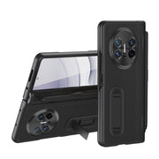 For Huawei  Mate X5 Integrated Film Plain Leather Phone Case with Pen(Black)