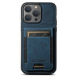 For iPhone 16 Pro Max Suteni H03 Litchi Leather Card Bag Stand Back Phone Case(Blue) - iPhone 16 Pro Max Cases by Suteni | Online Shopping South Africa | PMC TechLife | Buy Now Pay Later Mobicred
