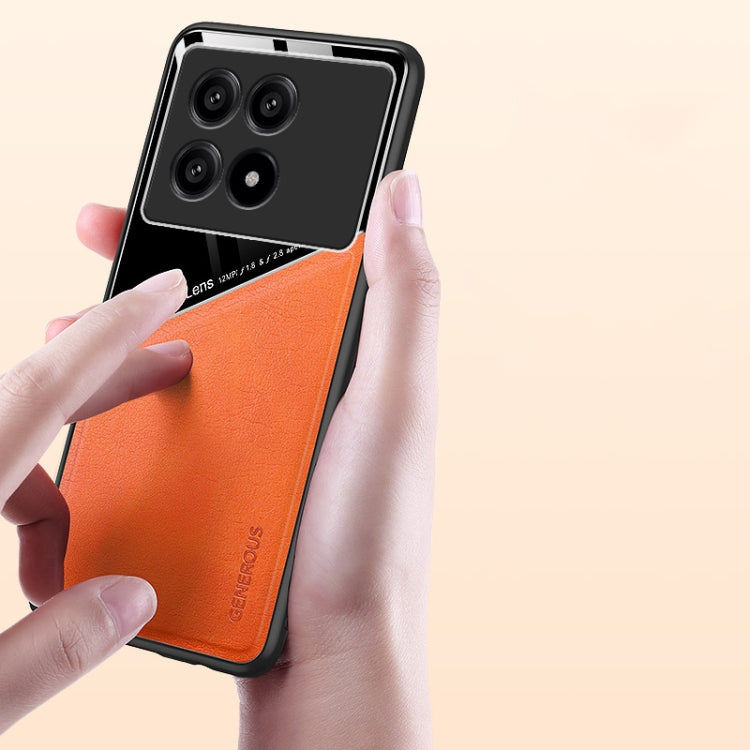 For Xiaomi Redmi K70 All-inclusive Leather Organic Glass Phone Case with Metal Iron Sheet(Green)