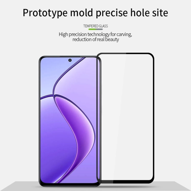For Realme 12 MOFI 9H 2.5D Full Screen Tempered Glass Film(Black)
