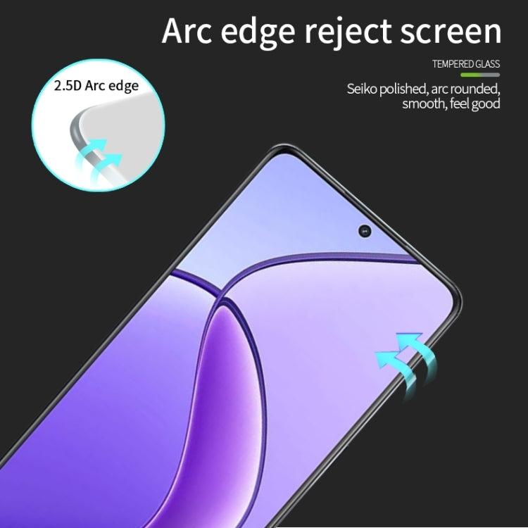 For Realme 12 MOFI 9H 2.5D Full Screen Tempered Glass Film(Black)