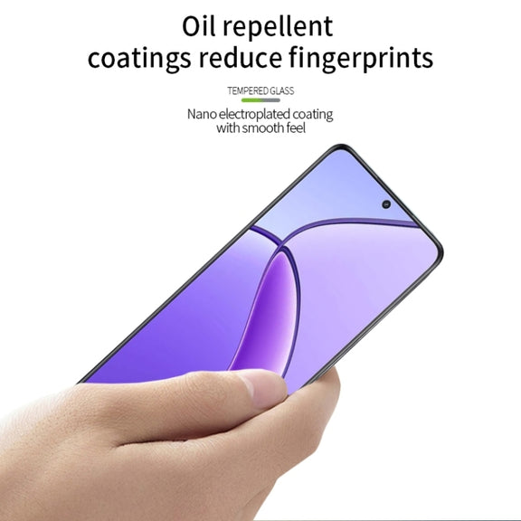 For Realme 12 MOFI 9H 2.5D Full Screen Tempered Glass Film(Black)