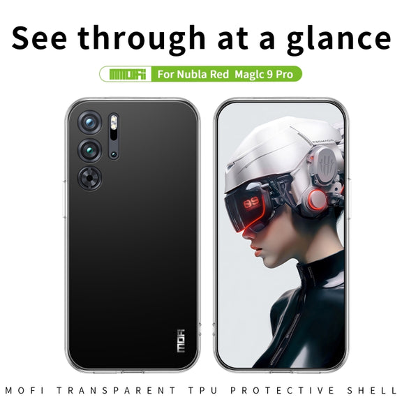 For Nubia Red Magic 9 Pro / 9 Pro+ MOFI Ming Series Transparent Ultra-thin TPU Phone Case(Transparent)
