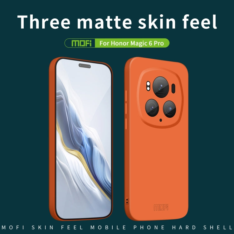 For Honor Magic6 Pro MOFI Qin Series Skin Feel All-inclusive PC Phone Case(Gray)