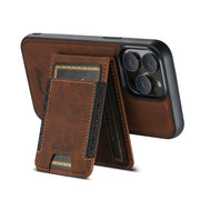 For iPhone 15 Pro Max Suteni H17 Litchi Texture Leather MagSafe Detachable Wallet Phone Case(Brown)