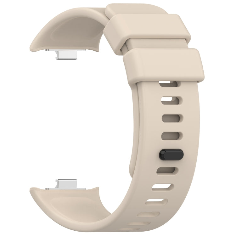 For Redmi Watch 4 Solid Color Silicone Sports Watch Band(Ivory White)