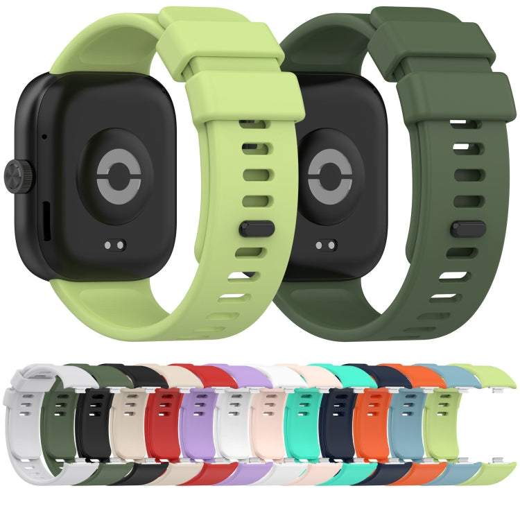 For Redmi Watch 4 Solid Color Silicone Sports Watch Band(Ivory White)