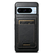 For Google Pixel 8 Pro Suteni H17 Oil Eax Leather Detachable Wallet Phone Case(Black)