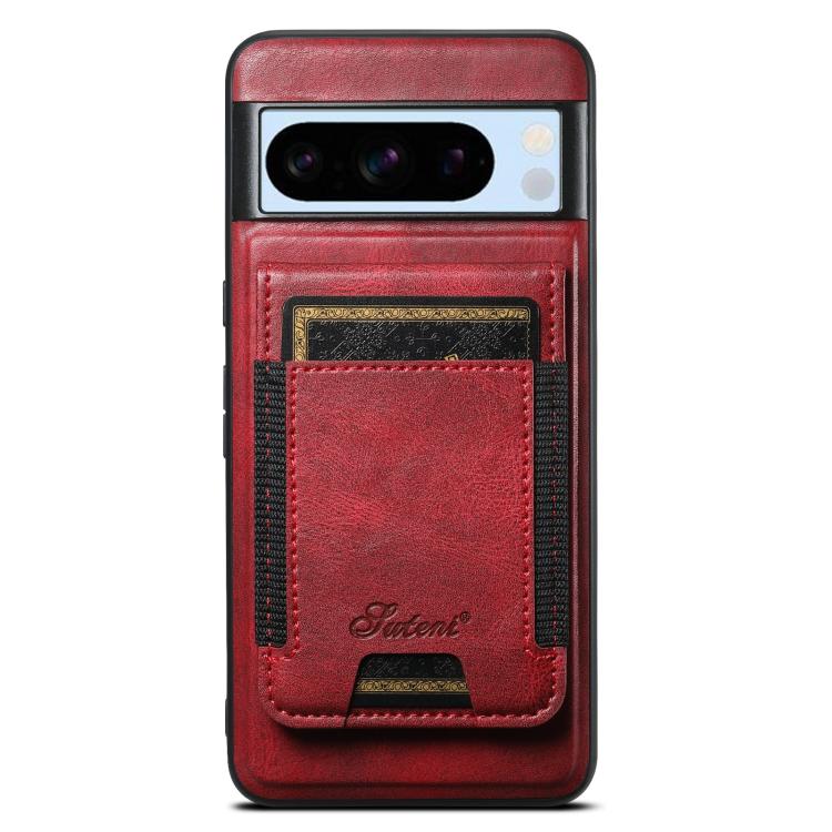 For Google Pixel 8 Pro Suteni H17 Oil Eax Leather Detachable Wallet Phone Case(Red)