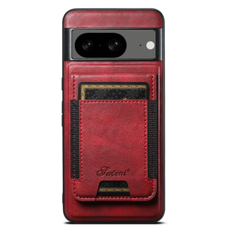 For Google Pixel 8 Suteni H17 Oil Eax Leather Detachable Wallet Phone Case(Red)
