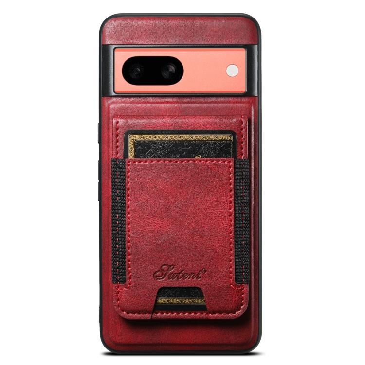 For Google Pixel 7a Suteni H17 Oil Eax Leather Detachable Wallet Phone Case(Red)