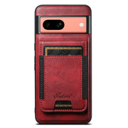 For Google Pixel 7a Suteni H17 Oil Eax Leather Detachable Wallet Phone Case(Red)