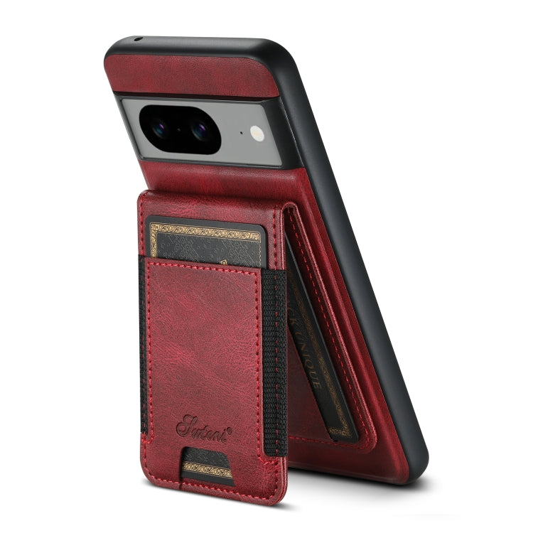 For Google Pixel 7a Suteni H17 Oil Eax Leather Detachable Wallet Phone Case(Red)