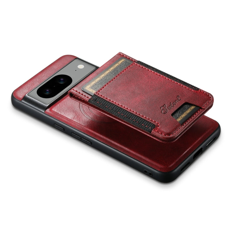 For Google Pixel 7a Suteni H17 Oil Eax Leather Detachable Wallet Phone Case(Red)