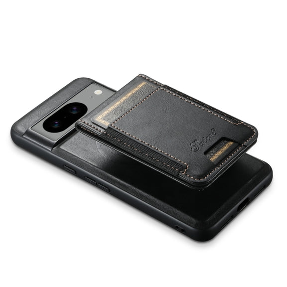 For Google Pixel 7 Pro Suteni H17 Oil Eax Leather Detachable Wallet Phone Case(Black)